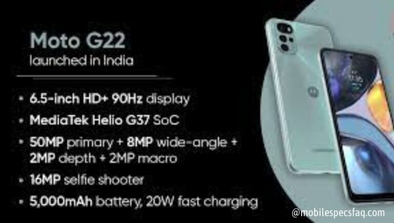 Moto G22 90hz Price & Specifications